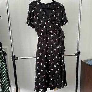 Black dress with flowers